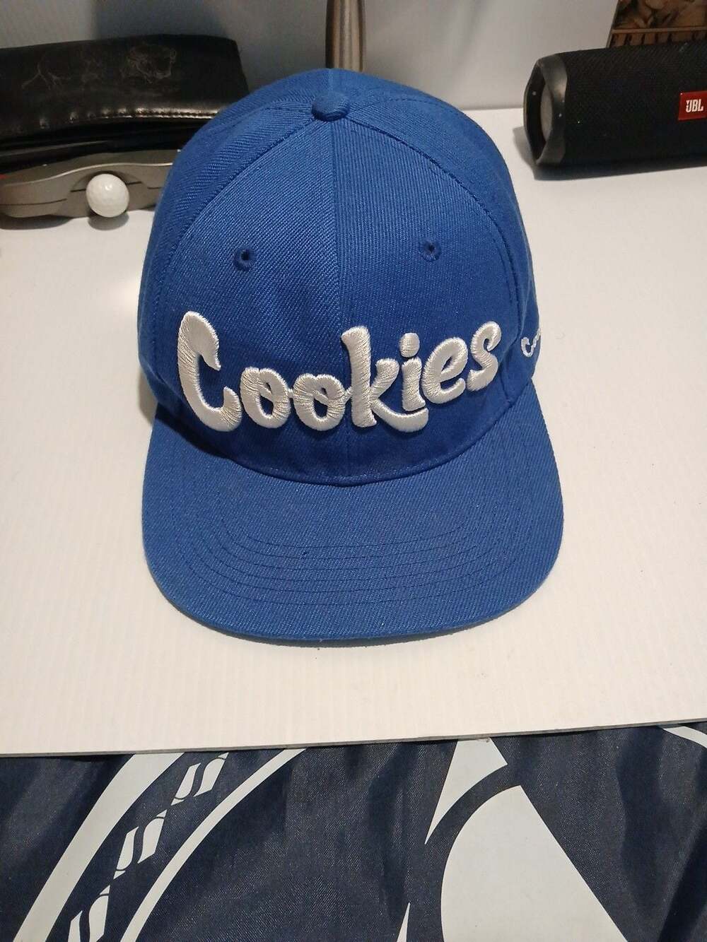 Cookies SF Snapback Hat Blue White Logo